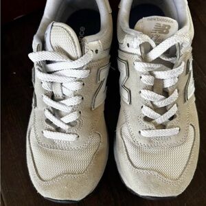 New Balance White Sneakers 574
